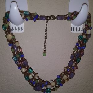 Layered Beaded Fashion Necklace With Clasp